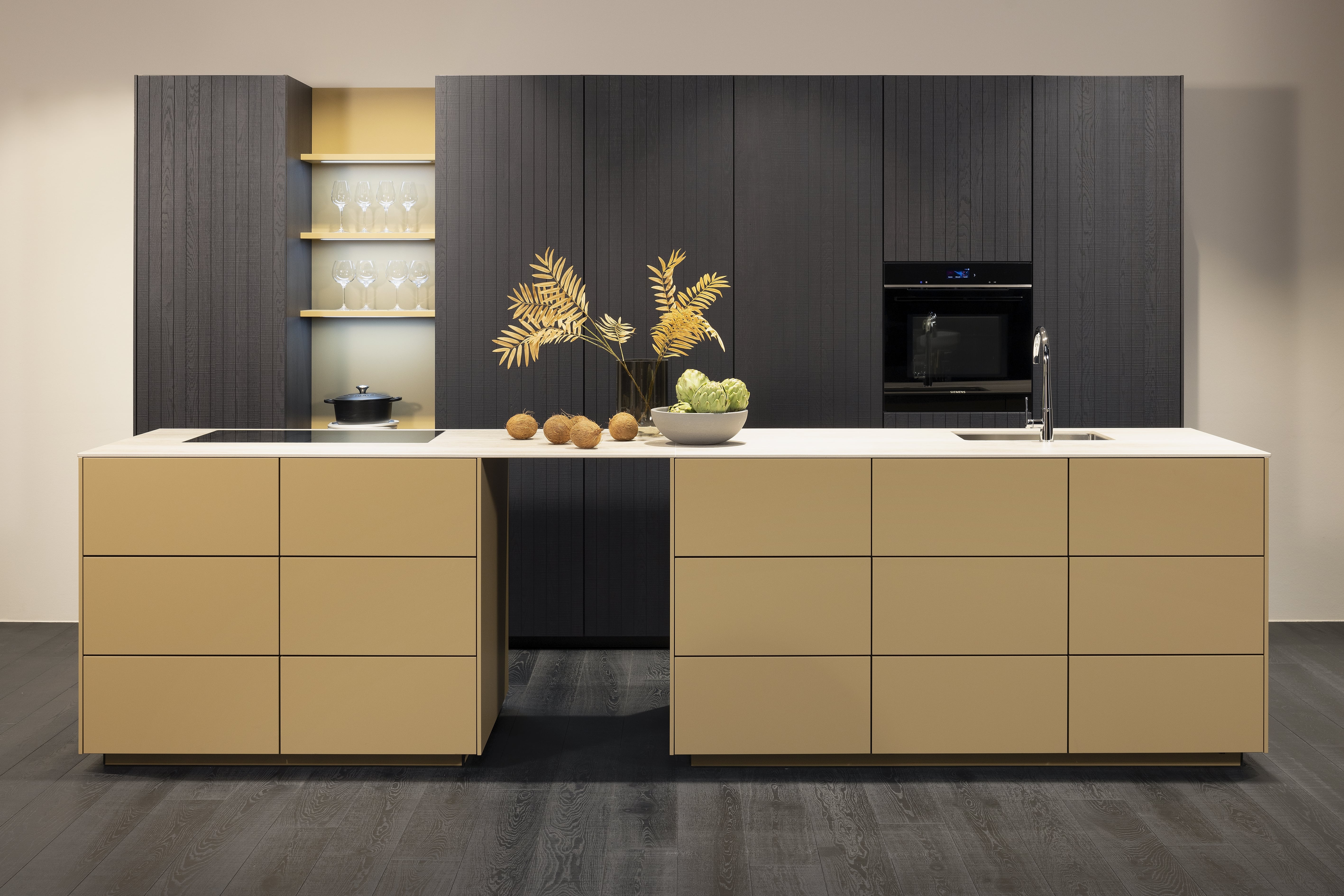 NOLTE Caramel softmatt mit Chalet Eiche Mokka